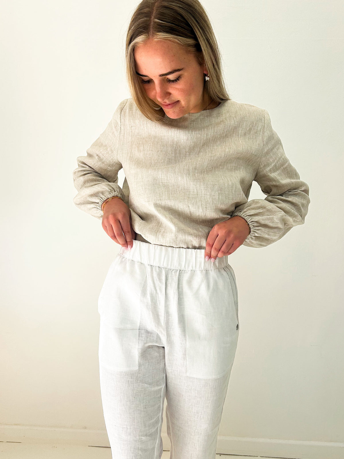 Soft White Breeze Linen pants