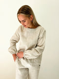 Cleo Biscuit Linen Top