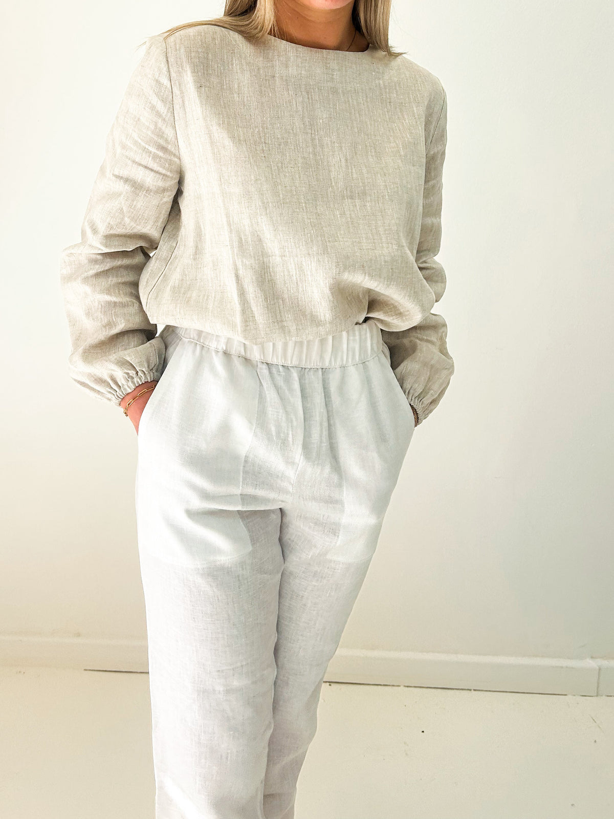 Soft White Breeze Linen pants